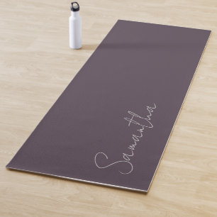 Moderner Individuelle Name Lila Taupe Yogamatte