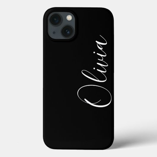 Moderner individuelle Name monogram, schwarz Case-Mate iPhone Hülle (Rückseite)