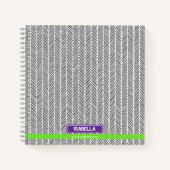 Moderner Individuelle Name | Personalisierte Reise Notizblock (Vorderseite)