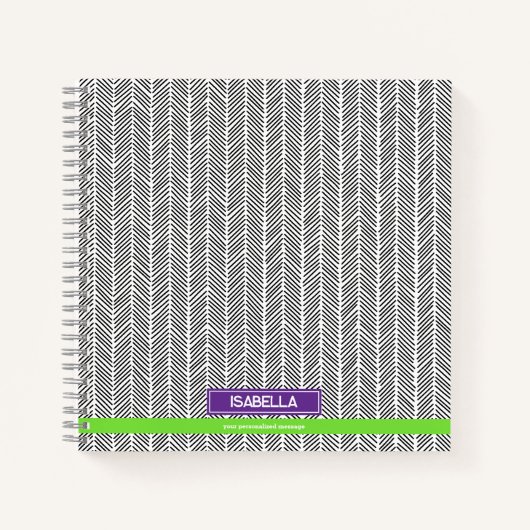 Moderner Individuelle Name | Personalisierte Reise Notizblock (Vorderseite)