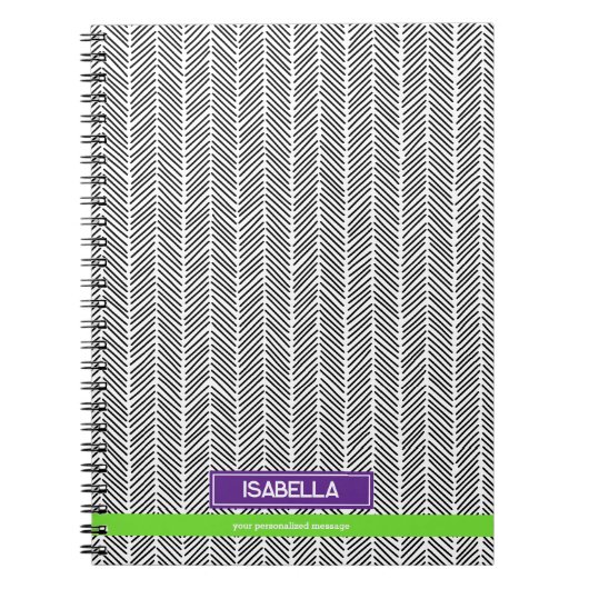 Moderner Individuelle Name | Personalisierte Reise Notizblock (Vorderseite)