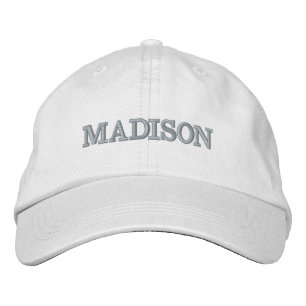 Moderner Individuelle Name taupe beige text Bestickte Baseballkappe