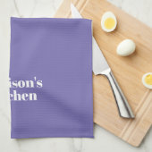 Moderner individuelle Name-Text-Monogramm-Chic Geschirrtuch (Viertel Falte)