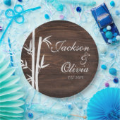 Moderner Individuelle Name und Datum Pappteller (Party)