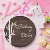 Moderner Individuelle Name und Datum Pappteller (Party)