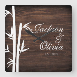 Moderner Individuelle Name und Datum Quadratische Wanduhr