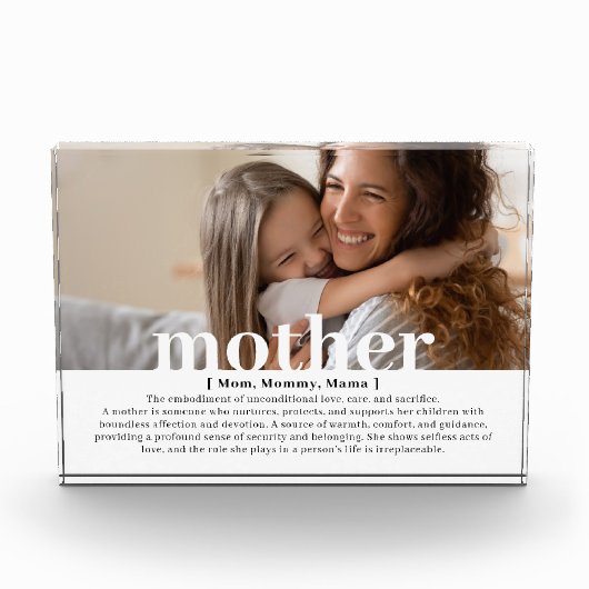 Moderner, individueller Angebotsblock Beste Mama F Fotoblock (Vorderseite)