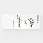 Moderner, individueller Hochzeitscoupname mit Datu Banner (Horizontal)