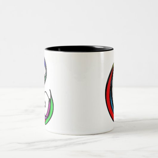 Moderner, individueller Kaffee-Cup mit Buchstabe C Zweifarbige Tasse (Mittel)