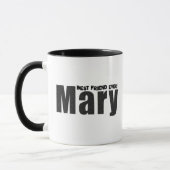Moderner, individueller Name "Mary" in "Distressed Tasse (Links)