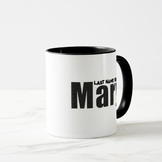 Moderner, individueller Name "Mary" in "Distressed Tasse (VorderseiteRechts)