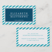 MODERNER INFLUENCER-Stilftiger Grenzaqua Visitenkarte (Vorne/Hinten)