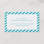 MODERNER INFLUENCER-Stilftiger Grenzaqua Visitenkarte (Rückseite)