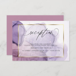 Moderner Inky Plum Lilac Rose Empfang Einladung