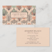Moderner Innenarchitekt Abstrakt Boho Apricot Visitenkarte (Vorne/Hinten)