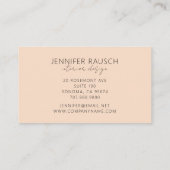 Moderner Innenarchitekt Abstrakt Boho Creme Green Visitenkarte (Rückseite)