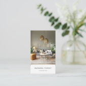 Moderner Innenarchitekt Berater Qr Visitenkarte (Stehend Vorderseite)