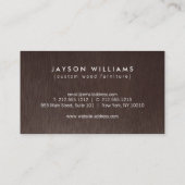 Moderner Innenarchitekt für Holzkörner Visitenkarte (Rückseite)