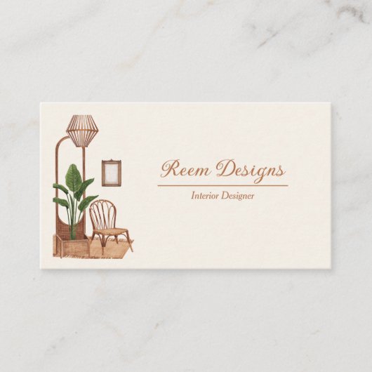 Moderner Innenarchitekt - Möbel & Holz Visitenkarte (Vorderseite)