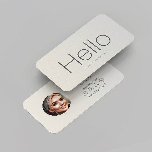 Moderner Innendesigner Berufliches Silber-Foto Visitenkarte