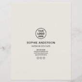 Moderner Innendesigner Marketing Neutral Schwarz Flyer (Hinten)