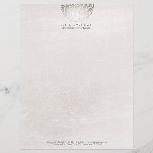 Moderner Innendesigner monochromatisch neutral Briefkopf (Vorderseite)