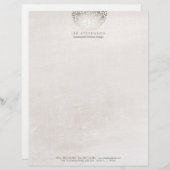 Moderner Innendesigner monochromatisch neutral Briefkopf (Vorne/Hinten)