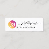 Moderner Instagramm Qr Code Mini Visitenkarte (Vorderseite)
