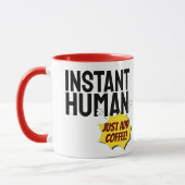 Moderner Instant Human Typografy Black Text Tasse (Links)