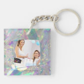 Moderner Iridescent Angel Tinsel Schlüsselanhänger (Rückseite)