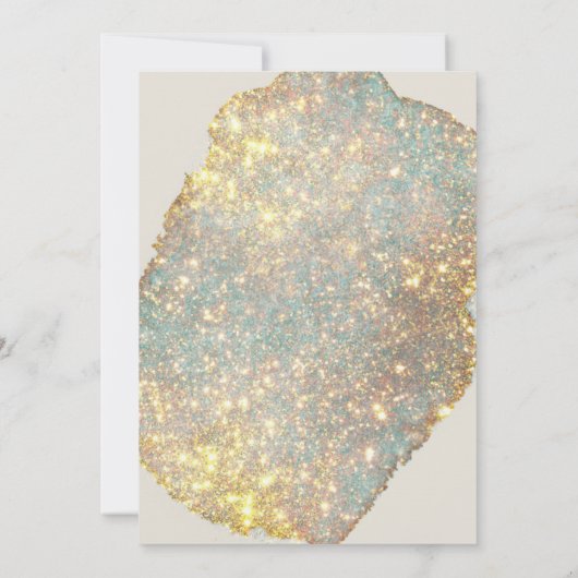 Moderner irisierender Glitzer Junggeselinnen-Absch Einladung (Rückseite)