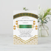 Moderner islamischer Junggeselinnen-Abschied in We Einladung (Stehend Vorderseite)