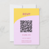 Moderner italienischer Sommer-Hochzeit RSVP QR-Cod Karte (Vorderseite)