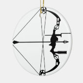 Moderner Jagd-Pfeil und Bogen Keramik Ornament (Links)