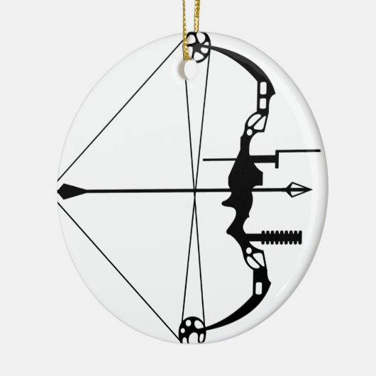 Moderner Jagd-Pfeil und Bogen Keramik Ornament (Links)