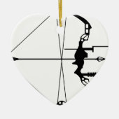 Moderner Jagd-Pfeil und Bogen Keramik Ornament (Vorne)
