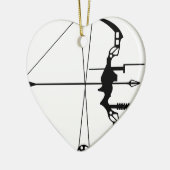 Moderner Jagd-Pfeil und Bogen Keramik Ornament (Links)