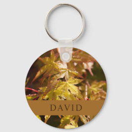 Moderner Japanischer Ahornleaf grüner Schlüsselrin Schlüsselanhänger