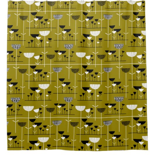 Moderner Jazz - Goldbraun 988501 Duschvorhang (Vorderseite)