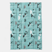 Moderner Jazz - Light Blue 80C6C6 Geschirrtuch (Vertikal)