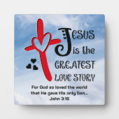 Moderner JESUS BESTE LIEBE Ostern Fotoplatte (Vorderseite)