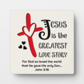 Moderner JESUS DIE BESTE LIEBE GESCHICHTE Christli Fotoplatte (Vorderseite)