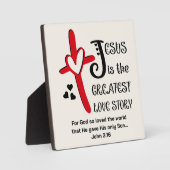 Moderner JESUS DIE BESTE LIEBE GESCHICHTE Christli Fotoplatte (Vorderseite)