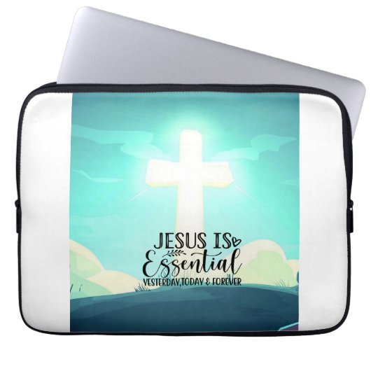 Moderner Jesus ist essenzielle Elektronik-Tasche Laptopschutzhülle (Vorderseite)