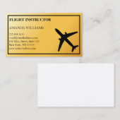 Moderner Jet-Fluglehrer Visitenkarte (Vorne/Hinten)