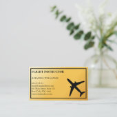 Moderner Jet-Fluglehrer Visitenkarte (Stehend Vorderseite)