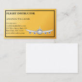 Moderner Jet-Fluglehrer Visitenkarte (Vorne/Hinten)