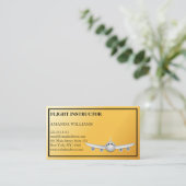 Moderner Jet-Fluglehrer Visitenkarte (Stehend Vorderseite)