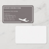 Moderner Jet-Fluglehrer Visitenkarte (Vorne/Hinten)