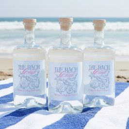 Moderner Junggeselinnen-Abschied der Küstenregion  Alkoholflaschenetikett